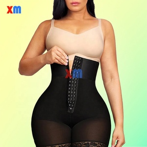 Hot Selling Firm Control Panties High Waist Shapewear Women's Body Shaper Butt Lifting Half Fajas with Zipper Crotch Breathable