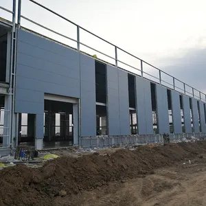 Estrutura de aço destacável para oficina, estrutura de aço pré-fabricada fácil de construir, estrutura de aço para construção