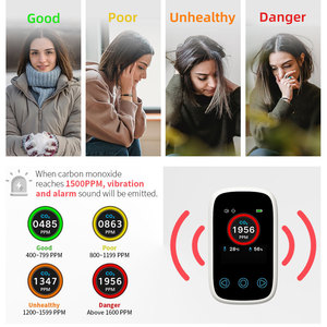 Air Quality Monitor CO2 Detector OLED Display Temperature Humidity Monitoring Keychain Portable - Product Image 4