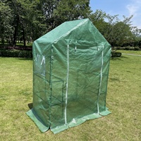 Serre tunnel PE moderne et écologique, facile à assembler, avec structure métallique en tubes d'acier de 16 mm pour la plantation dans le jardin
