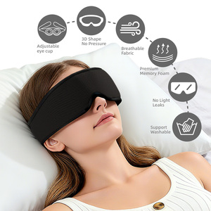 Masque <span class=keywords><strong>de</strong></span> Sommeil Réglable Module Type Pare-Lumière pour les Yeux, Protège-Yeux Maison Voyage, Patchs Oculaires, Masque <span class=keywords><strong>de</strong></span> Sommeil 3D avec LOGO Personnalisé - Product Image 2