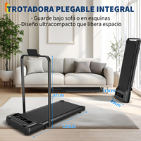 Caminadora Eléctrica Plegable con Motor Silencioso, Pantalla LED para Seguimiento de Calorías, Programas de Ejercicio, Máquina para Correr Portátil, Gimnasio Compacto para el Hogar