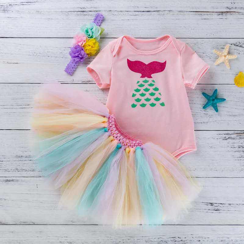 First Birthday Outfit Girl Fancy Tutu Dress Baby Birthday