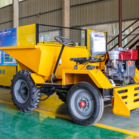 Mini-dumper à roues motrices, prix usine chinois, capacité de charge nominale de 1 tonne, démarrage électrique