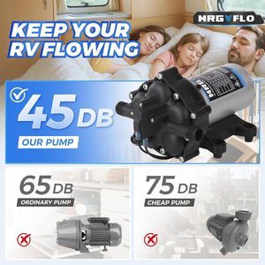 MRGVFLO Fresh <b>Water</b> <b>Pump</b> 110V AC 7GPM 70PSI Five Chamber Self Priming Diaphragm Marine Use - Product Image 2