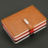 Juego de regalos corporativos personalizables A5 cuaderno planificador diario de cuero PU de tapa dura con bolígrafo y caja para oficina promocional