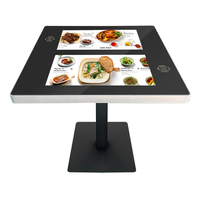 Table interactive intelligente pour restaurant et bar avec écran tactile étanche double écran de 21,5 pouces, système Android Windows