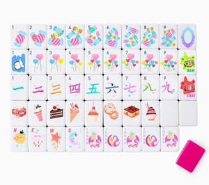 Juego de Fichas de Mahjong Americano, 160 Piezas, con Diseño de Dulces, OMHJGO Pastel Dreams, Fichas de Mahjong para Fiestas de Niñas - Product Image 1