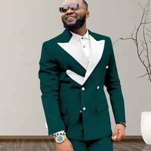 Costume décontracté de haute qualité pour <span class=keywords><strong>homme</strong></span>, <span class=keywords><strong>smoking</strong></span> de marié, <span class=keywords><strong>veste</strong></span> de costume ajustée pour <span class=keywords><strong>homme</strong></span>, deux pièces - Product Image 4