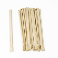 Offre Spéciale Usine En Gros Résistant À La Chaleur Non Enduit Écologique Couverts Tube Jetable Paille 200mm Paille De Bambou pour Boisson