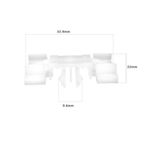 Clips de fixation en plastique pour garnitures décoratives de seuil de porte, panneaux de protection intérieurs et garnitures d'arche de roue de BMW