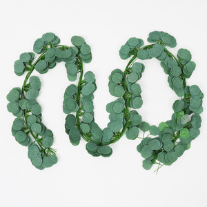 <b>Artificial</b> Money <b>Tree</b> Vine Plastic Hanging Plant High Simulation Leaves Wedding Home Decoration Indoor Use - Product Image 1