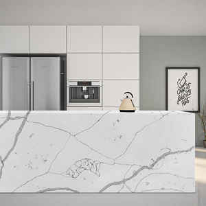 แผ่นหินควอตซ์ Calacatta ata/oem ที่ทันสมัย5005 statuelisno เคาน์เตอร์ครัวด้านบนเคาน์เตอร์แผ่นใหญ่เทียมโรงแรม - Product Image 3