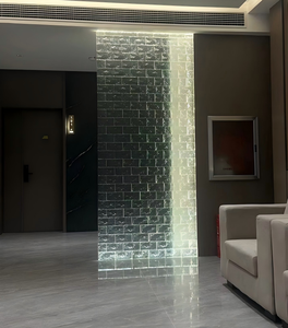 Briques plates <span class=keywords><strong>en</strong></span> cristal peintes <span class=keywords><strong>en</strong></span> pierre de couleur <span class=keywords><strong>vert</strong></span> clair, nouveau design, 50*100*200 mm, pour salle de sport industrielle, salle à manger, <span class=keywords><strong>maison</strong></span> - Product Image 5