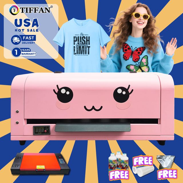 High Quality  A3 Dtf Printer Printing Machine pink Digital T-shirt Printing Machine Printer for Clothes DTF Printer A3