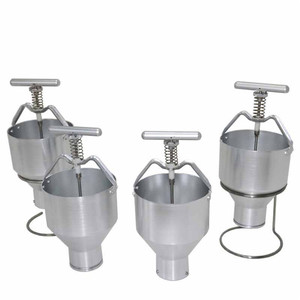Distributeur de beignets en acier inoxydable, moule à beignets manuel, poussoir, entonnoir à pâte avec support - Product Image 2