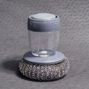 Automatic Iquid Dispenser Cleaner Palm Brush <b>Handle</b> <b>Sponge</b> Removable Brush Kitchen Dishwashing Brush With Soap Dispenser - Product Image 5