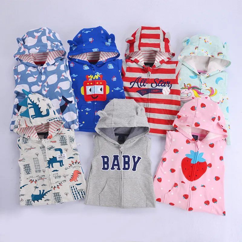 Combinaison pour bébés 100% coton, vêtements de bonne qualité, combinaison de nuit à manches longues, fermeture éclair, avec capuche, nouvelle collection