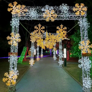 L'arche lumineuse de Noël crée une promenade immersive dans une décoration festive pour les centres commerciaux, les parcs et les stations balnéaires. - Product Image 1