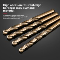 Forets HSS de haute qualité M35 5% Cobalt, forets hélicoïdaux en acier inoxydable et acier rapide pour le perçage du métal, Chine