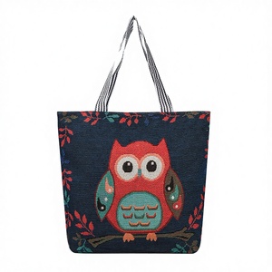 Bolso Bandolera Portátil de Lona con Cierre de Cremallera, Estilo Étnico con Logotipo Personalizado y Tela Bordada a Rayas para Mujer - Product Image 4