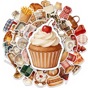 50 Pezzi Adesivi Decorativi Vintage 'Beautiful Life' per Decorazione Murale, Adesivi per Casa e Cibo - Product Image 2