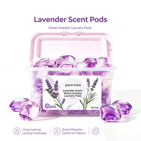 Butiran Cuci Pakaian Larut Air Aroma Lavender Tahan Lama Kapsul Cuci Pakaian Bersih Mendalam
