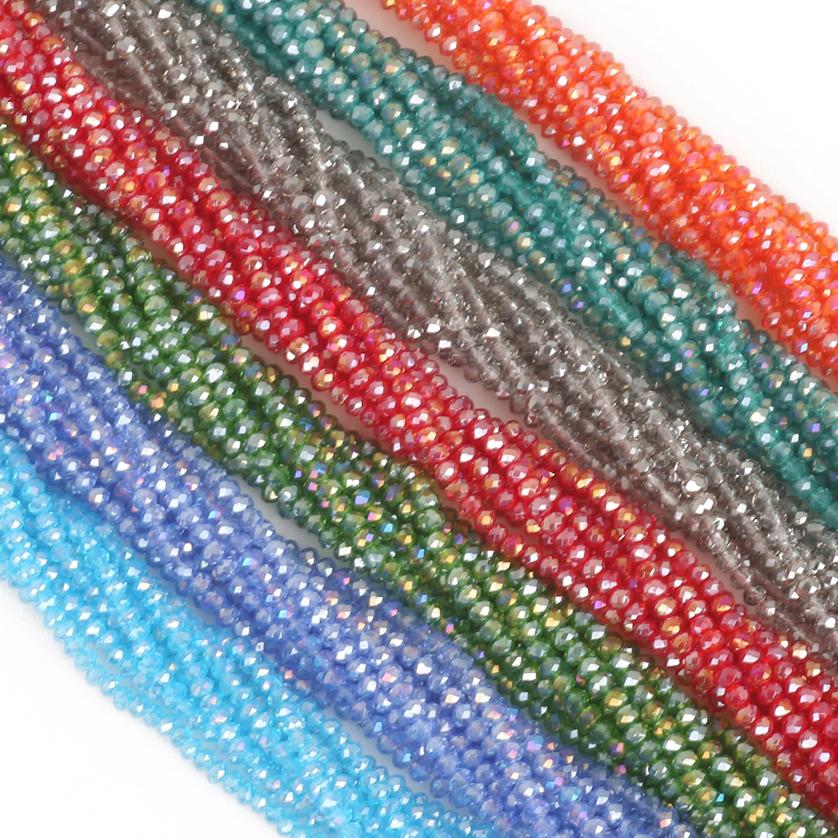 Wholesale 3x4mm Jewelry Loose Beads Making Accessories Rondel Crystal & Lampwork Glass Beads for Bracelets & Necklaces Making