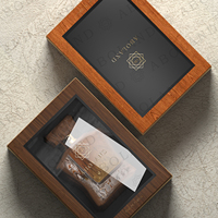 Boîte d'emballage de parfum de cadeau de lucarne ouverte transparente boîte de parfum de luxe avec la bouteille de parfum