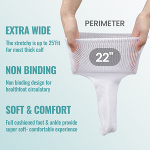 <span class=keywords><strong>Chaussettes</strong></span> extra larges antibactériennes, respirantes et écologiques <span class=keywords><strong>pour</strong></span> pieds enflés, bariatriques, diabétiques, neuropathiques, sans compression, <span class=keywords><strong>pour</strong></span> le soutien des <span class=keywords><strong>jambes</strong></span> - Product Image 4