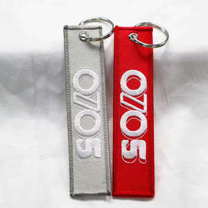 Llavero de tela con logotipo bordado a doble cara personalizado, regalo promocional, llavero para motocicleta - Product Image 5