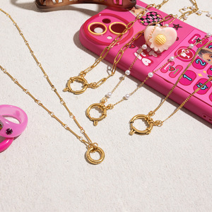 สร้อยคอแบบคลิปหนีบกระดาษเคลือบ PVD 18K ดีไซน์ใหม่ล่าสุด สร้อยคอแบบหัวเข็มขัดสปริง สร้อยคอสแตนเลส - Product Image 3