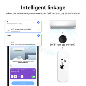 Accueil Iot Mini plastique numérique sans fil Wifi <span class=keywords><strong>Smart</strong></span> <span class=keywords><strong>Thermo</strong></span> thermomètre et hygromètre hygromètre - Product Image 4