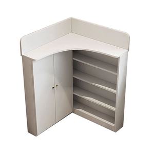 Mini coiffeuse d'angle moderne avec rangement intégré, design triangulaire mural pour petite chambre - Product Image 5