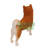 Figura de Shiba Inu amarilla ultra realista, Adorable pose sentada y piel de felpa, modelo coleccionable de mascotas de PVC Premium