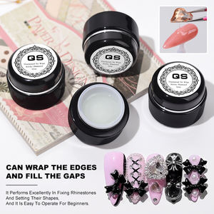 เจลปั้นเล็บแบบไม่ต้องเช็ด ใส แข็งแรงพิเศษ เจลยูวีสำหรับตกแต่งเล็บ ลายสตริป คริสตัล งานฝรั่งเศส แบบน้ำ - Product Image 5