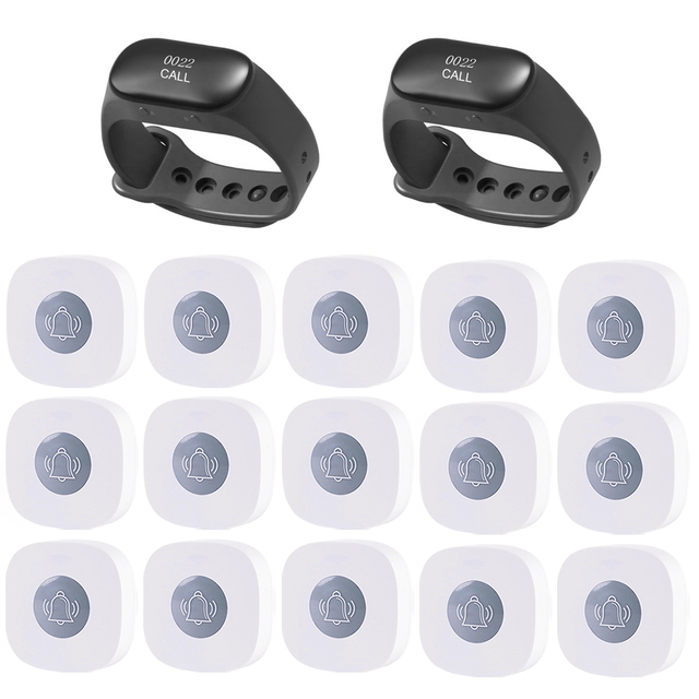 Wireless Waiter Calling System Waterproof Breakproof Waiter Watch Pager Receiver for Restaurant Hospital Bar Cafe
