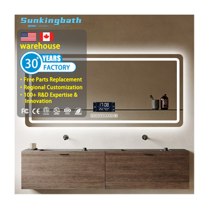 Miroir Intelligent Électronique Désembuage Smart Led pour Salle de Bain Horizontal Suspendu 3 Couleurs Miroir de Salle de Bain Trempé Modifiable - Product Image 1