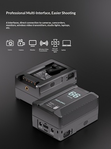 YINCHEM Yingchen Blade 99 カメラ Vマウント充電式バッテリー フィルライト ミラーレスカメラ/スマホ/コンピューターモニター用 ブラック/グレー - Product Image 4