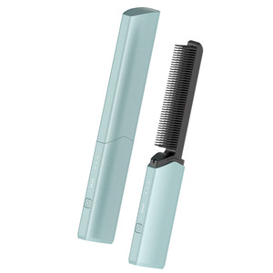 Wireless Hair Straightener Light Green 2500mAh Battery Portable Travel Straightening Iron For Dry Hair Tourmaline Ceramic - Product Image 2
