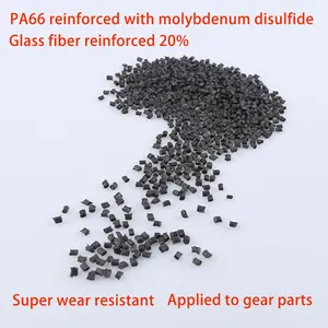 PA66 artı M0S2 aşınmaya dayanıklı takviyeli naylon kendinden yağlamalı plastik parçacıklar siyah naylon 66 hammadde