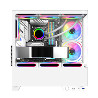AntarcChill 0.5mm SPCC Dual Tempered Glass Steel Computer Cabinet Game PC Case Tempered Glass Side Panel Desktop Cases