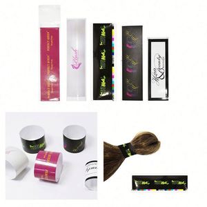 Custom Logo Waterproof Stickers <b>Sheet</b> Taps Package Sticker Bundle Labels for Bundles of Hair Promotion Gift - Product Image 1