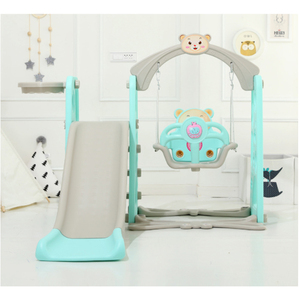 Tobogán pequeño de plástico para niños, Tobogán de plástico para interiores con columpio, juguetes de plástico a la venta - Product Image 3