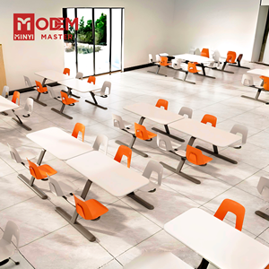 Juego de Mesa y Sillas de Comedor de 4 Plazas MINYI PANCA de Fábrica al por Mayor para Comedores y Cafeterías para Personal y Estudiantes - Product Image 1