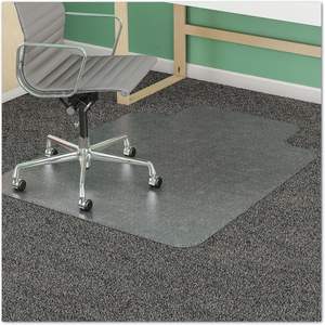 Tapis de chaise transparent moderne Alera pour sols durs, 36'' x 48'', en PVC et PET, lavable, avec rebord, sans picots, pour usage extérieur et domestique - Product Image 3