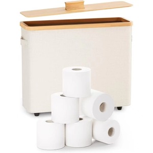 Panier de rangement pour rouleaux de papier toilette avec couvercle transparent, couleur personnalisée en usine - Product Image 5