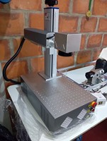 Mesin penanda laser serat Raycus 20w 30w, pengukir laser untuk logam dengan 200*200mm SG7110 Galvo D80 Rotatory EZCAD Lightburn
