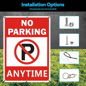 Grand panneau <span class=keywords><strong>de</strong></span> stationnement interdit-Panneau d'avertissement en aluminium <span class=keywords><strong>de</strong></span> 10x14 pouces-<span class=keywords><strong>Interdiction</strong></span> <span class=keywords><strong>de</strong></span> stationnement à tout moment avec surface haute visibilité - Product Image 5