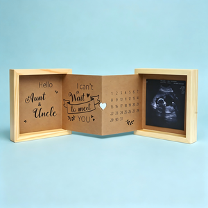 Anuncio de Embarazo para <span class=keywords><strong>Abuelos</strong></span>, Ideas para Anunciar la Nueva Llegada del Bebé, Marco para Ecografía, Caja de Recuerdos de Madera - Product Image 5